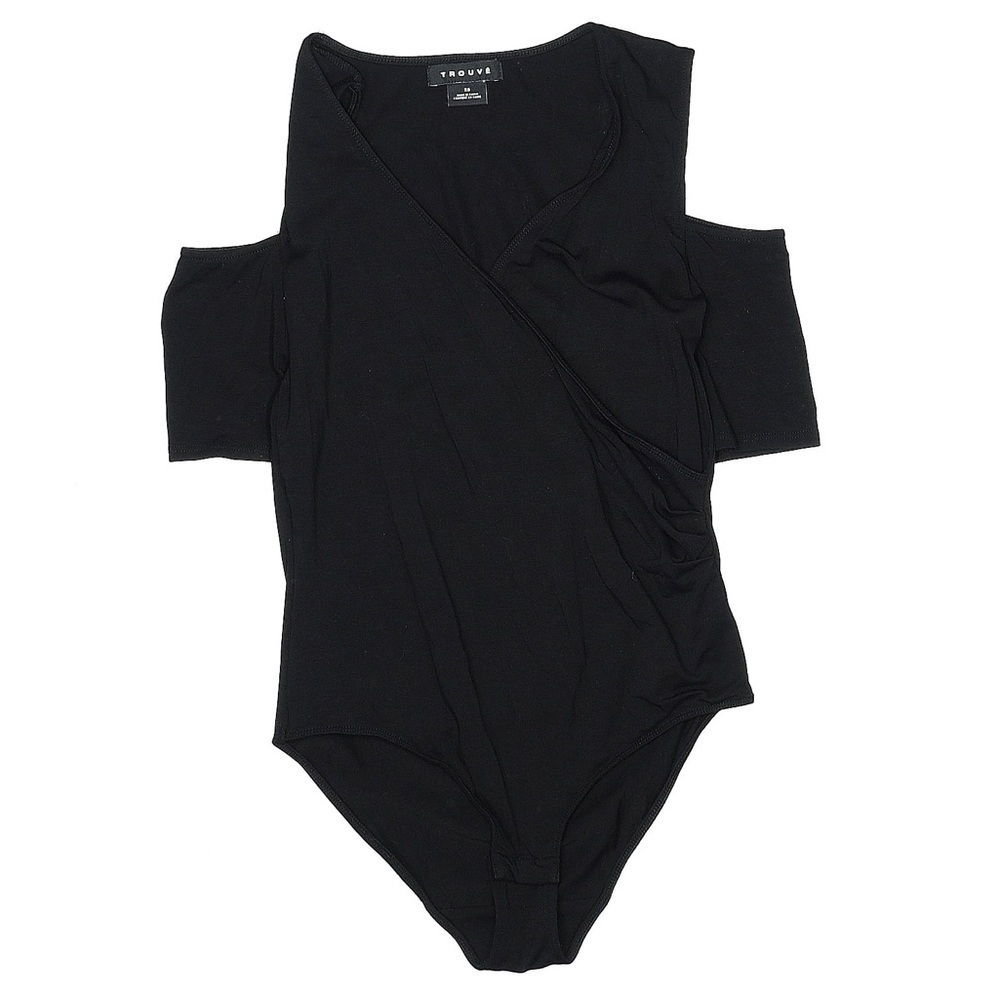 Trouve Black Cold Shoulder Bodysuit